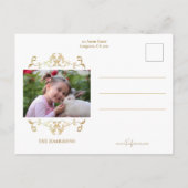 Formele Gold Elegance 2-foto's Briefkaart (Achterkant)