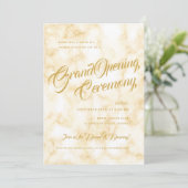 Formele Gold Marble Corporate Grand Opening  Kaart (Staand voorkant)