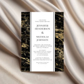 Formele Gold Marble Virtual Wedding Kaart