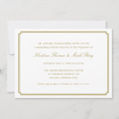 Formele gouden bruiloft repetitie diner kaart (Voorkant)