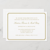 Formele gouden bruiloft repetitie diner kaart (Voorkant / Achterkant)