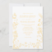 Formele Gouden Chinoiserie Victoriaans Bloemen Huw Kaart (Voorkant)