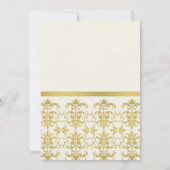 FORMELE GOUDEN DAMAST GROOT OPENINGSCEREMONIE KAART (Achterkant)