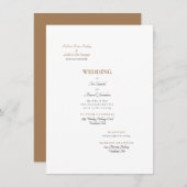 Formele gouden en witte trouwceremonie voor beide kaart (Voorkant / Achterkant)