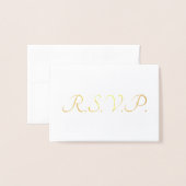 Formele gouden folie RSVP-huwelijk Kaarten (Voorkant met envelop)