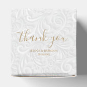 Formele gouden kalligrafie Dank u bruiloft Bedankdoosjes (Bovenkant)