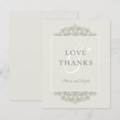 Formele Gouden Sparkle  Elegantie Bedankkaart (Voorkant / Achterkant)