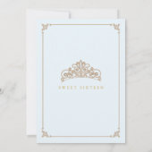 Formele, gouden Sweet 16 uitnodigingen (Achterkant)