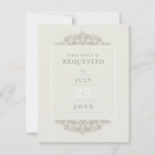 Formele goudsparkle legance Wedding RSVP Kaartje (Voorkant)