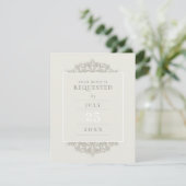 Formele goudsparkle legance Wedding RSVP Kaartje (Staand voorkant)