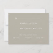 Formele goudsparkle legance Wedding RSVP Kaartje (Achterkant)