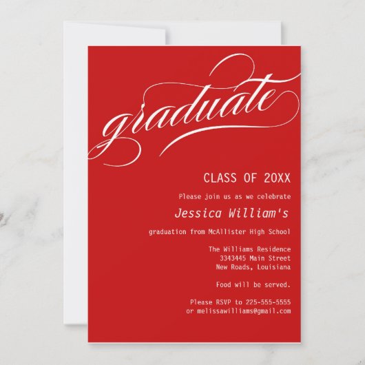 Formele graduatiepartij kaart (Voorkant)