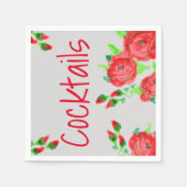 Formele grijze cocktail Napkin Servet (Voorkant)