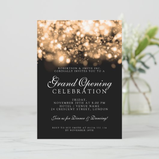 Formele Groot Open Gold-lampjes voor bedrijven Kaart (Staand voorkant)