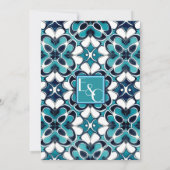 Formele Groovy Spaans Tegel Elegantie Bruiloft Bli Kaart (Achterkant)