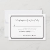 Formele Huwelijksuitnodiging RSVP-kaart RSVP Kaartje (Voorkant)