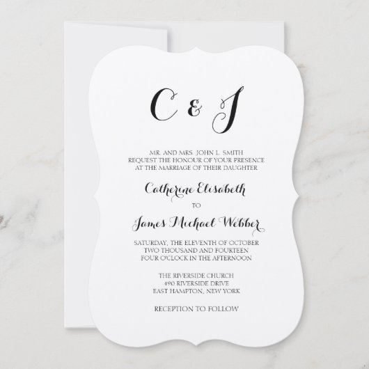 Formele huwelijksuitnodiging Verwoording van de ou Kaart (Voorkant)