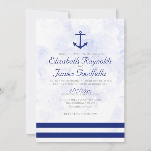 Formele huwelijksuitnodigingen kaart (Voorkant)