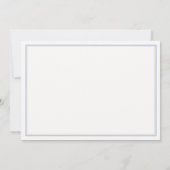 Formele Hydrangea's Crest Blauwe Ivoren Lijst Trou Save The Date (Achterkant)