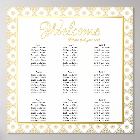 Formele ingewikkelde zitgrafiek - bruiloft folie afdrukken (Voorkant)