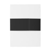 Formele initialen zwart-wit bruiloft uitnodigingen wikkel (Achterkant Voorbeeld)