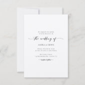 Formele Ivoor Moderne Kalligrafie Prachtige bruilo Kaart (Voorkant)