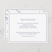 Formele kaart met details in marineblauw en kaart (Voorkant / Achterkant)