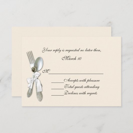 Formele Kaart voor Cream Response (Voorkant / Achterkant)