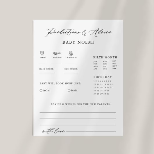 Formele kalligrafie Baby Voorspelling en Advies Ka