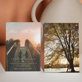 Formele kalligrafie Elegant multi-foto Save The Date