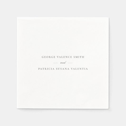 Formele kalligrafie Elegant | Weddenschap Servet (Voorkant)