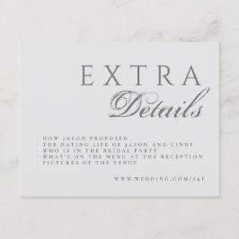 Formele kalligrafie Elegant Wedding Informatiekaartje