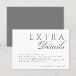 Formele kalligrafie Elegant Wedding Informatiekaartje