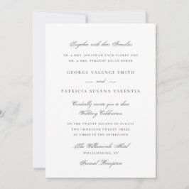 Formele kalligrafie Elegant Wedding Kaart
