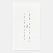 Formele kalligrafie Elegant Wedding Servet (Voorkant)