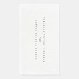 Formele kalligrafie Elegant Wedding Servet