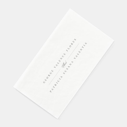 Formele kalligrafie Elegant Wedding Servet (Hoek)