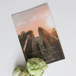 Formele kalligrafie elegante foto save the date