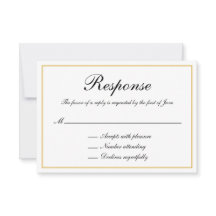 Formele kalligrafie Gold Border Wedding