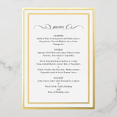 Formele kalligrafie Gold Foil Lijst Wedding Menu Folie Uitnodiging (Voorkant)