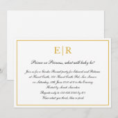 Formele kalligrafie Goud Monogram Geslacht Kaart (Voorkant / Achterkant)