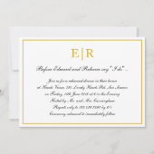 Formele kalligrafie Goud monogram repetitief Dinne Kaart (Voorkant)