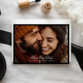 Formele kalligrafie twee foto save the date