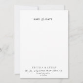 Formele kalligrafie Wedding sparen de datum Kaart (Voorkant)