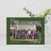 Formele Kantoor Business Logo Vrolijk Kerstfeest Feestdagenkaart (Staand voorkant)