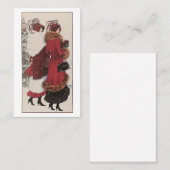 Formele kerstthema voor vrouwen visitekaartje (Voorkant / Achterkant)