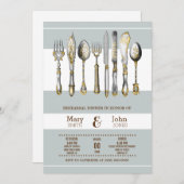 Formele keuken- en tafelgerei kaart (Voorkant / Achterkant)