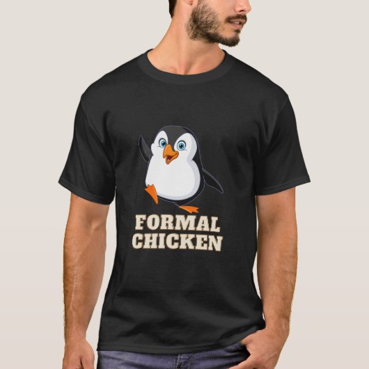 Formele kip T-Shirt (Penguin) (Voorkant)