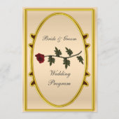 Formele klassieke bruiloft programma programmakaart (Achterkant)