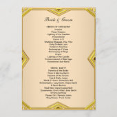 Formele klassieke bruiloft programma programmakaart (Voorkant)